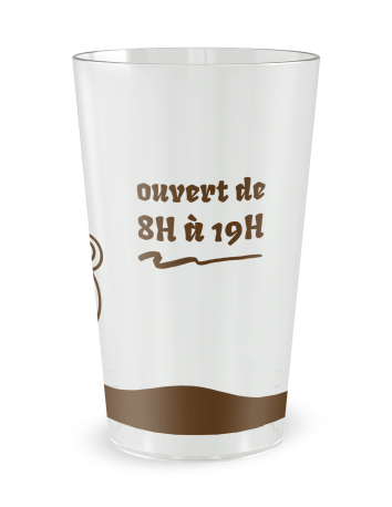 Gobelet transparent de face - Café - Ecocup 2