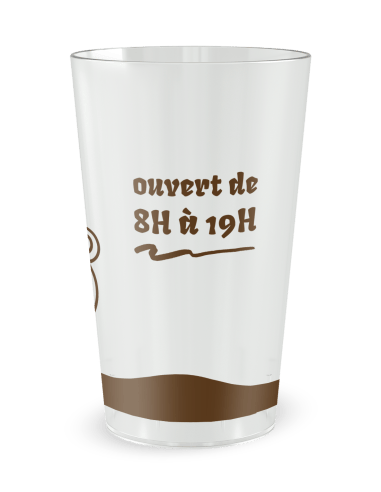 Gobelet blanc de face - Café - Ecocup