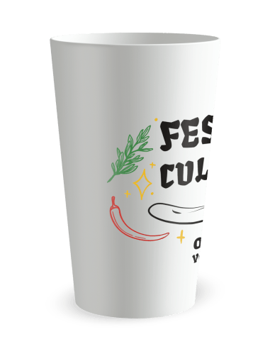 Gobelet blanc de coté - Festival Culinaire - Ecocup