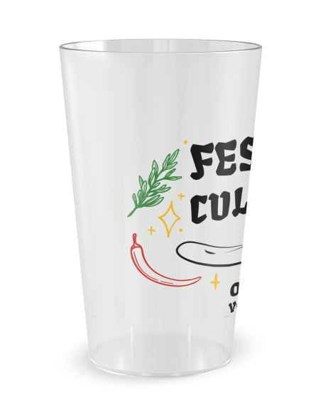 Gobelet transparent de coté - Festival Culinaire - Ecocup