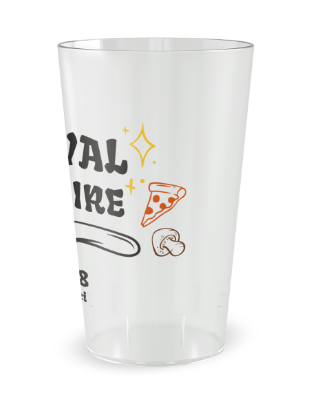 Gobelet transparent de dos - Festival Culinaire - Ecocup