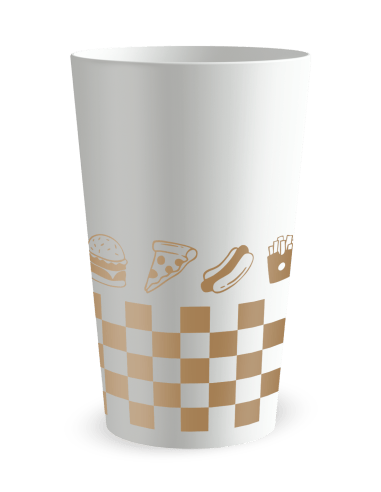 Gobelet blanc de dos - Food Truck - Ecocup