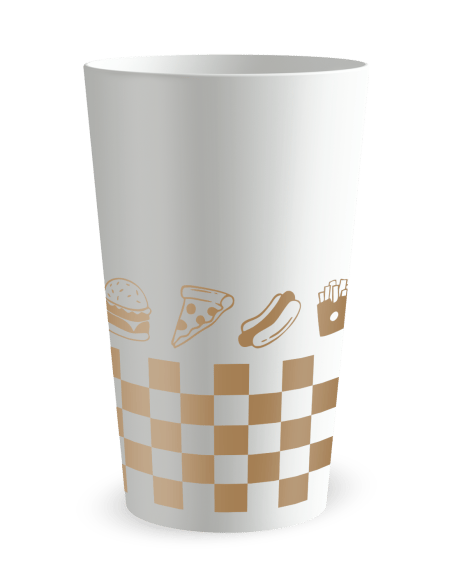 Gobelet blanc de dos - Food Truck - Ecocup