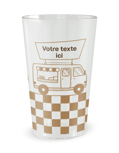 Gobelet transparent de face - Food Truck - Ecocup