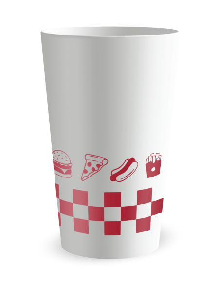 Gobelet blanc de dos - Food Truck Véhicule - Ecocup