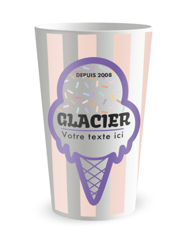 Gobelet blanc de face - Glacier - Ecocup