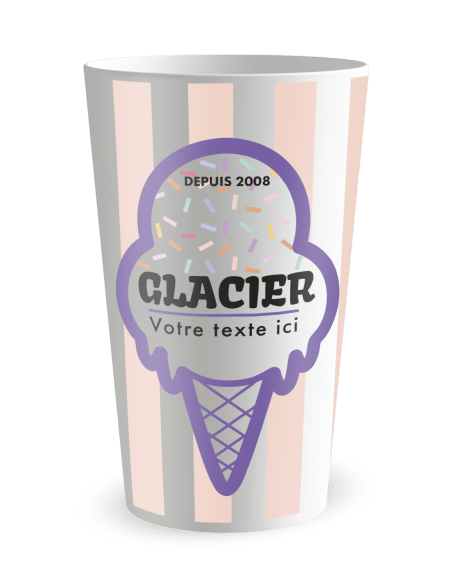 Gobelet blanc de face - Glacier - Ecocup