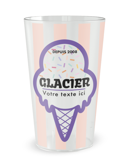 Gobelet transparent de face - Glacier - Ecocup
