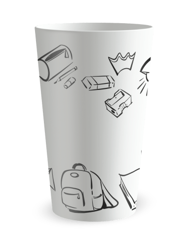 Gobelet blanc de dos - Ecole Doodle - Ecocup