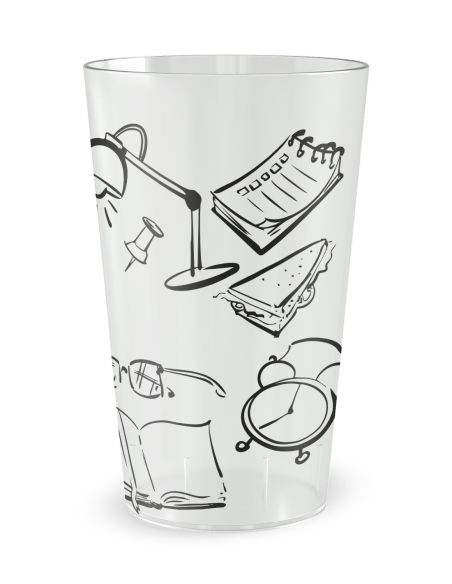 Gobelet transparent de coté - Ecole Doodle - Ecocup