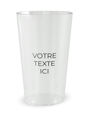 Gobelet transparent de face - Comité Entreprise Celebrate - Ecocup 2