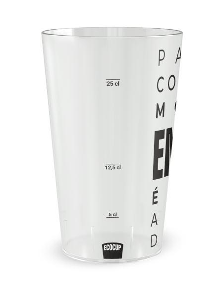 Gobelet blanc de face - Comité Entreprise Ensemble - Ecocup