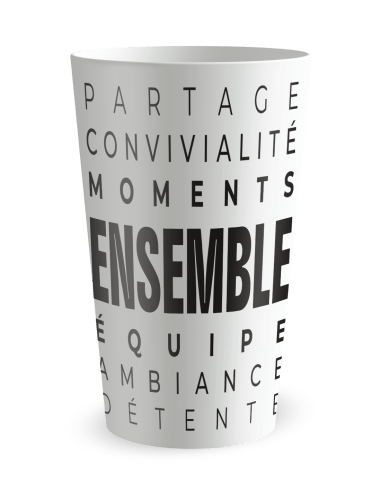 Gobelet blanc de face - Comité Entreprise Ensemble - Ecocup