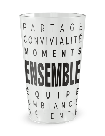 Gobelet transparent de face - Comité Entreprise Ensemble - Ecocup