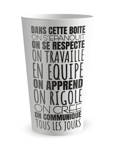 Gobelet blanc de face - Entreprise Equipe - Ecocup