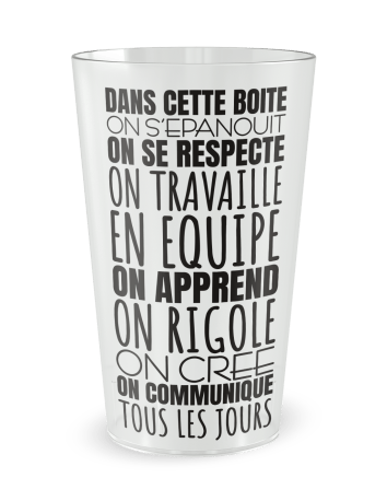 Gobelet transparent de face - Entreprise Equipe - Ecocup