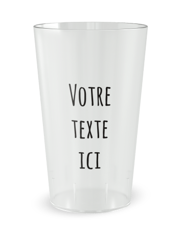 Gobelet transparent de face - Entreprise et Equipe - Ecocup 2