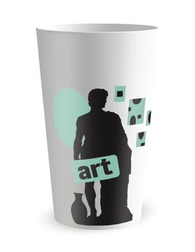 Gobelet blanc de face - Musée - Ecocup