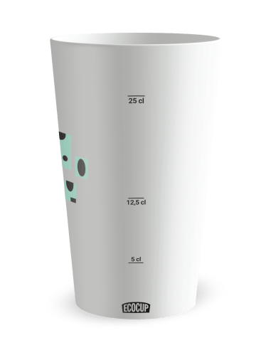 Gobelet blanc Graduation - Musée - Ecocup