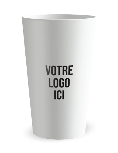Gobelet blanc de dos - Musée - Ecocup