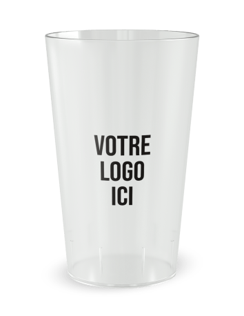Gobelet transparent de face - Musée - Ecocup 2