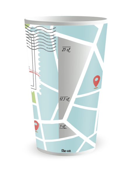Gobelet blanc de coté - Office de Tourisme - Ecocup