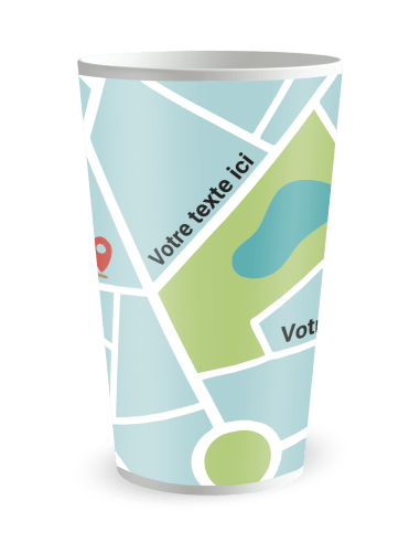 Gobelet blanc de dos - Office de Tourisme - Ecocup