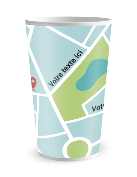 Gobelet blanc de dos - Office de Tourisme - Ecocup