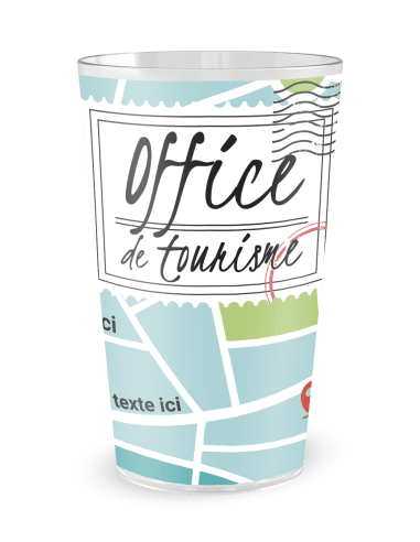 Gobelet transparent de face - Office de Tourisme - Ecocup