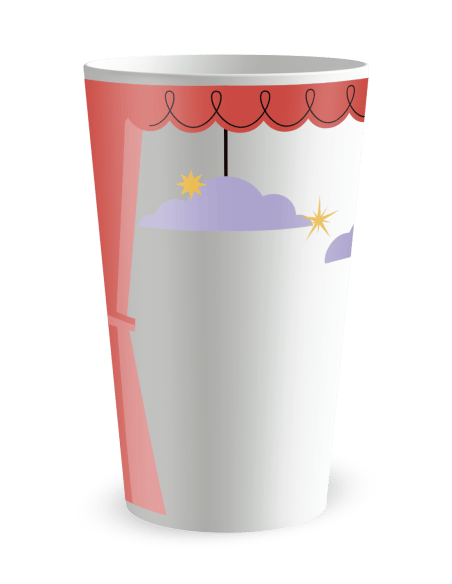 Gobelet blanc de dos - Théâtre - Ecocup