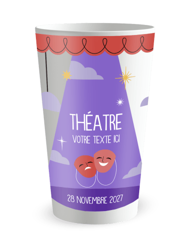Gobelet blanc de face - Théâtre - Ecocup