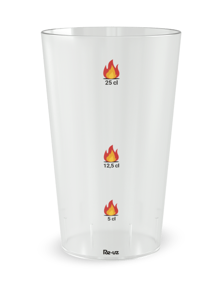 Gobelet transparent de dos - Caserne - Ecocup