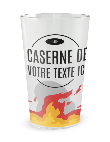 Gobelet transparent de face - Caserne - Ecocup