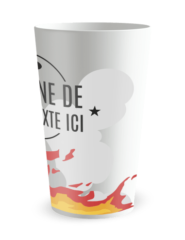 Gobelet blanc de coté - Caserne - Ecocup