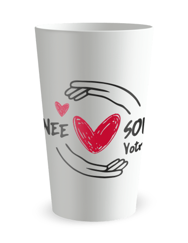 Gobelet blanc de face - Journée Solidaire - Ecocup