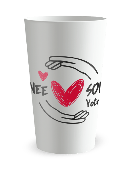 Gobelet blanc de face - Journée Solidaire - Ecocup