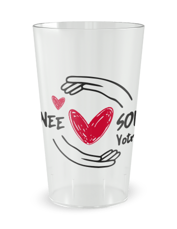 Gobelet transparent de face - Journée Solidaire - Ecocup