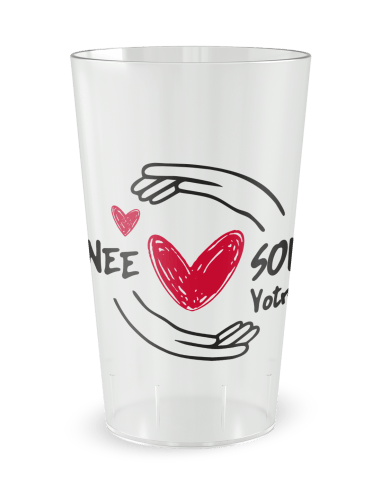 Gobelet transparent de face - Journée Solidaire - Ecocup