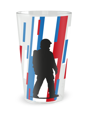 Gobelet transparent de face - Pompiers - Ecocup