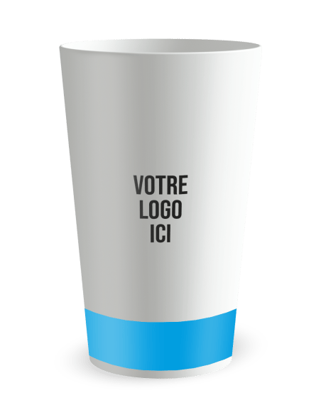 Gobelet blanc de dos - Sauveteurs en Mer - Ecocup