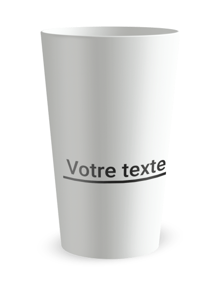 Gobelet blanc de dos - Solidarité - Ecocup