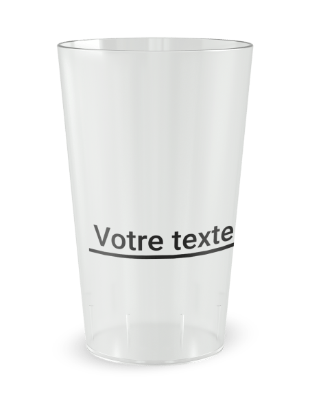 Gobelet transparent de dos - Solidarité - Ecocup