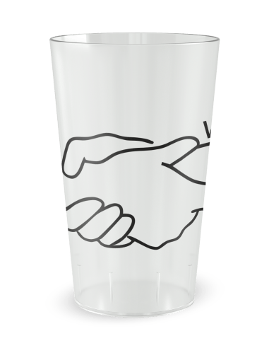 Gobelet transparent de face - Solidarité - Ecocup
