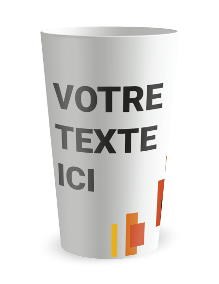 Gobelet blanc de dos - Silhouette Course Départ - Ecocup