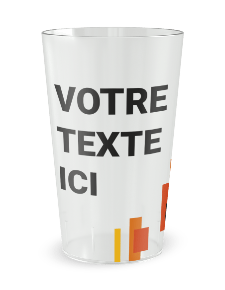 Gobelet transparent de dos - Silhouette Course Départ - Ecocup