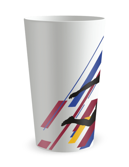 Gobelet blanc de dos - Silhouette Football - Ecocup