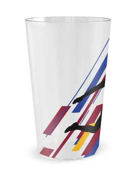 Gobelet transparent de dos - Silhouette Football - Ecocup