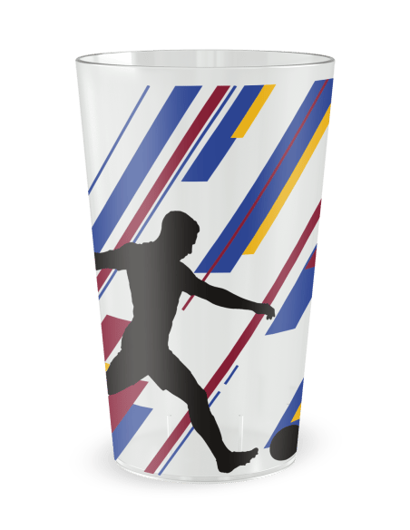 Gobelet transparent de coté - Silhouette Football - Ecocup