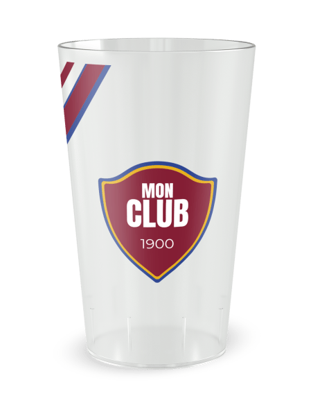 Gobelet transparent de face - Silhouette Football - Ecocup