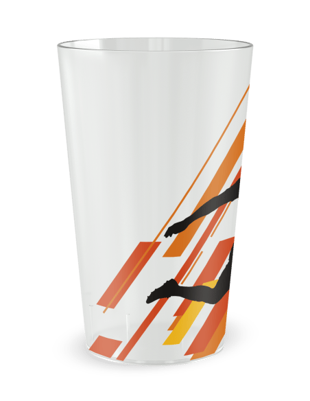 Gobelet transparent de coté - Silhouette Sport Football - Ecocup